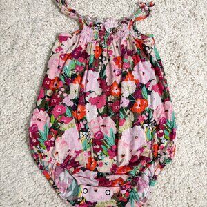 Posh Peanut Floral Bubble Romper 2T Baby Girl